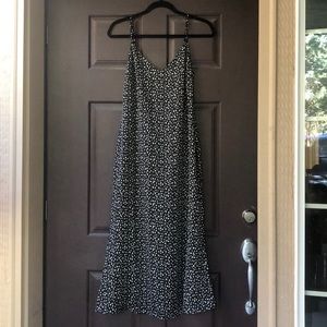 Long summer dress with adjustable straps